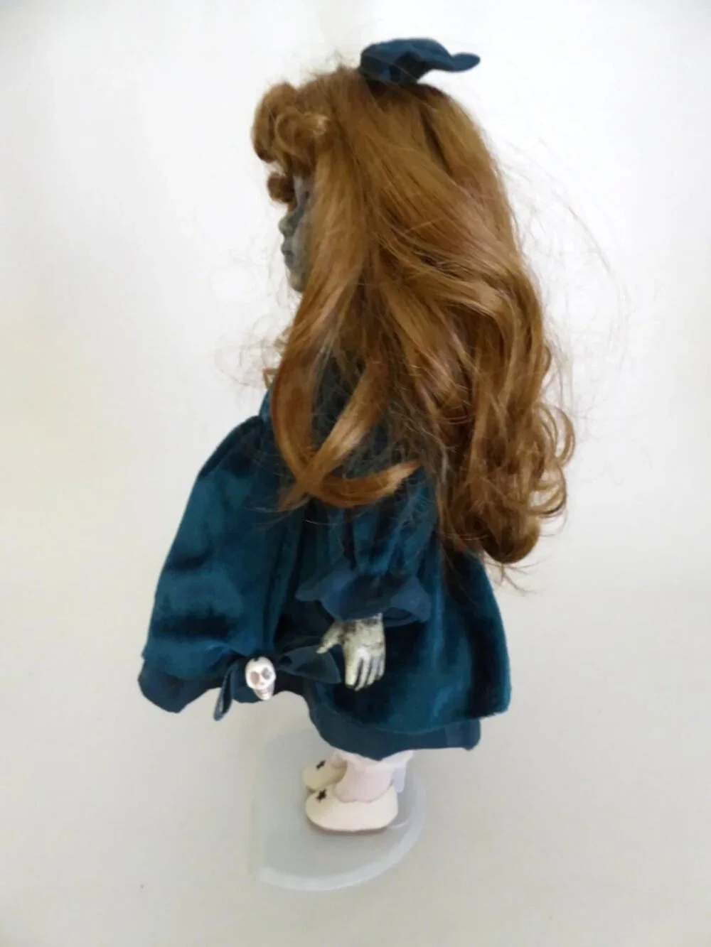 OOAK 13” ZOMBIE HORROR UNDEAD PORCELAIN DOLL PROP ODDITY HALLOWEEN